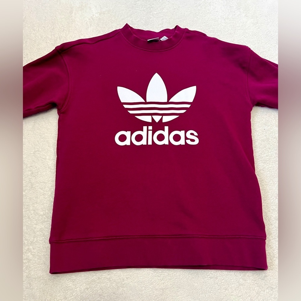 Adidas Original Logo Trefoil French Terry Crewneck Sweatshirt - XS - Picture 2 of 10
